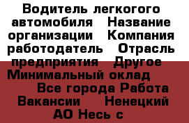 Водитель легкогого автомобиля › Название организации ­ Компания-работодатель › Отрасль предприятия ­ Другое › Минимальный оклад ­ 55 000 - Все города Работа » Вакансии   . Ненецкий АО,Несь с.